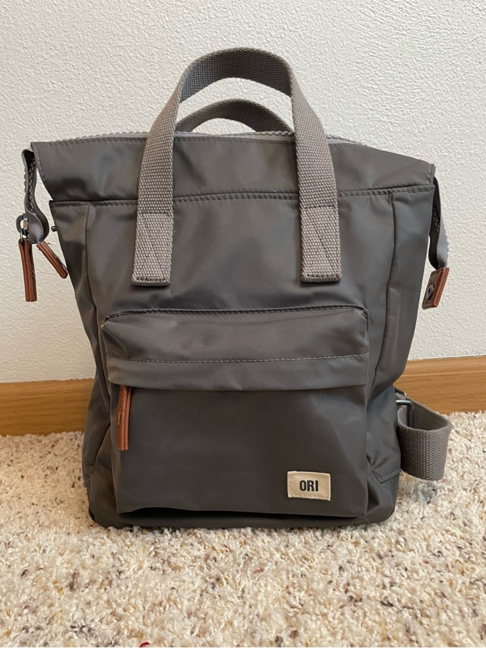 Ori London Bantry Backpack Chunky Zipper Wide Mouth 7 Litres